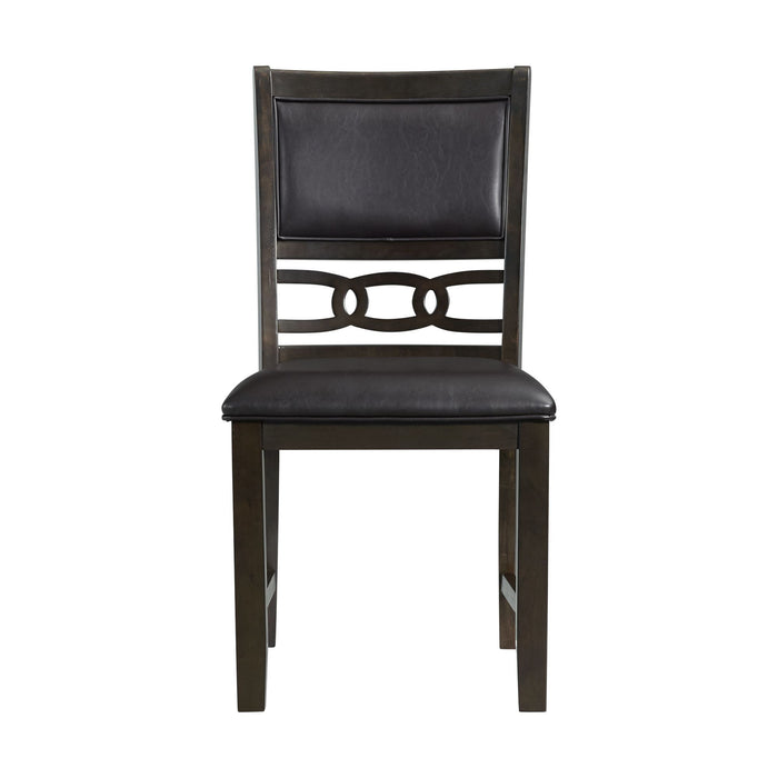 Amherst - Standard Height Faux Leather Side Chair (Set of 2) - Walnut - Stylish Home Furniture
