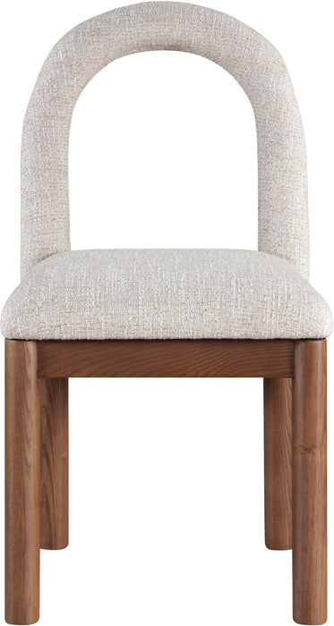 Conrad - Linen Dining Chair With Brown Legs