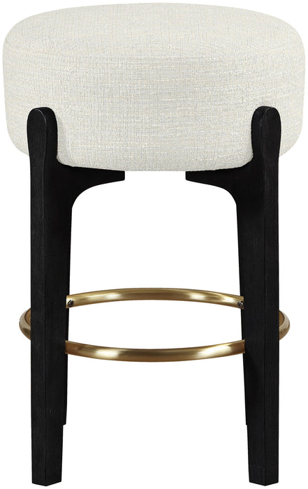 Torino - Backless Counter Stool With Brushed Black Base (Set of 2)