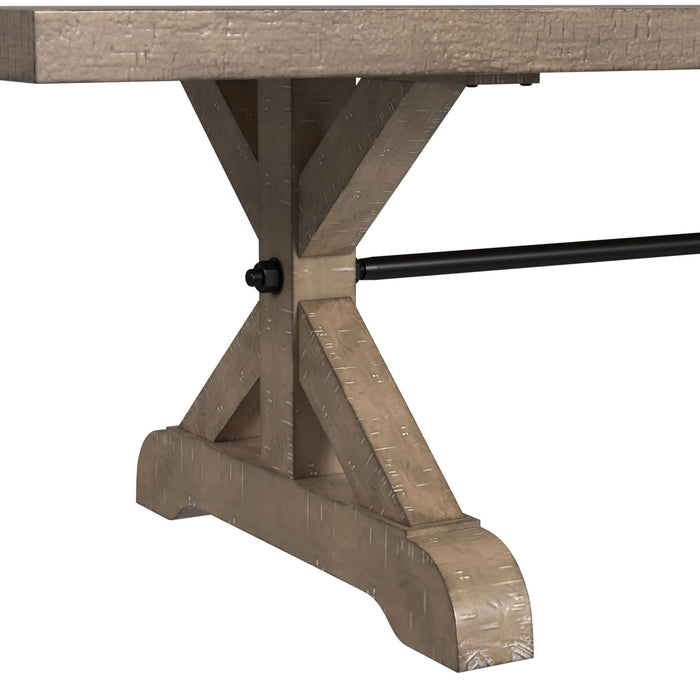 Yellowstone - Dining Bench With Metal Bar Cross - Medium Brown - Stylish Home Furniture