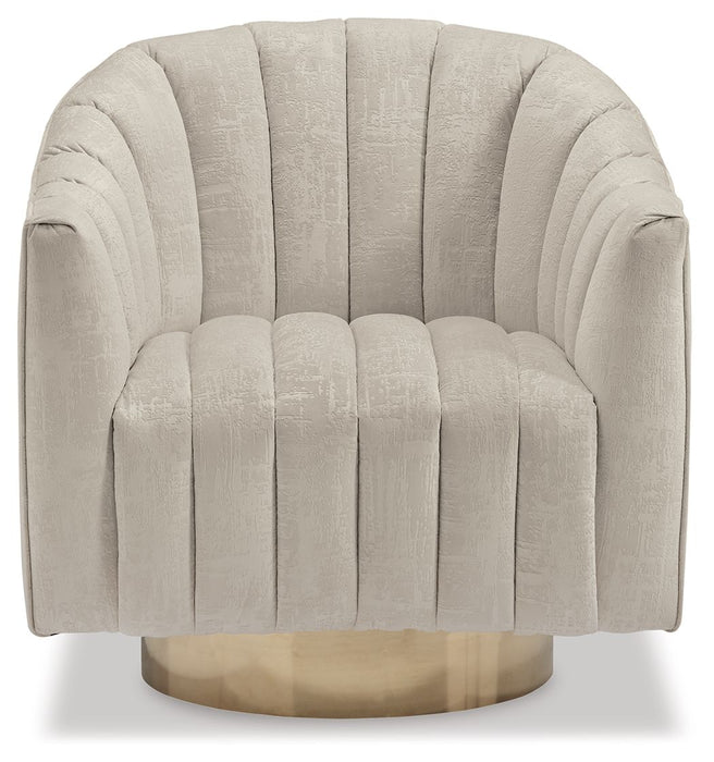 Penzlin - Swivel Accent Chair - Pearl - Stylish Home Furniture
