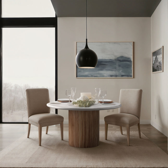 Sanremo - Concrete 53" Finished Concrete Indoor / Outdoor Dining Table - White