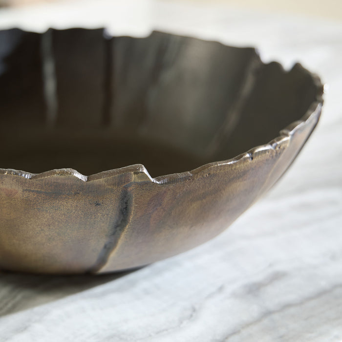 Aidman - Bowl - Black / Antique Gold Finish - Stylish Home Furniture