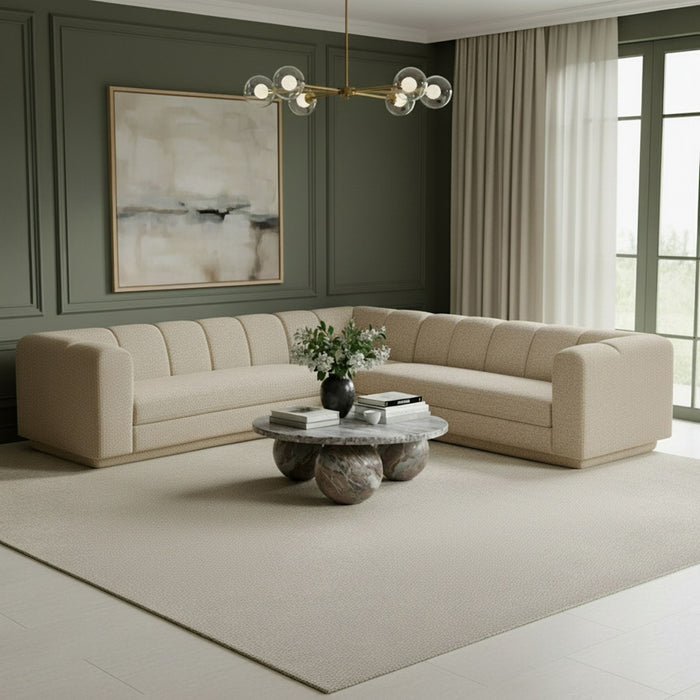 Modari - Sectional - Beige - Stylish Home Furniture