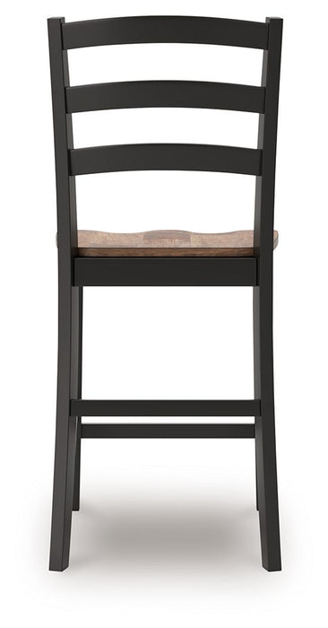 Wildenauer - Barstool (Set of 2) - Brown / Black - Stylish Home Furniture