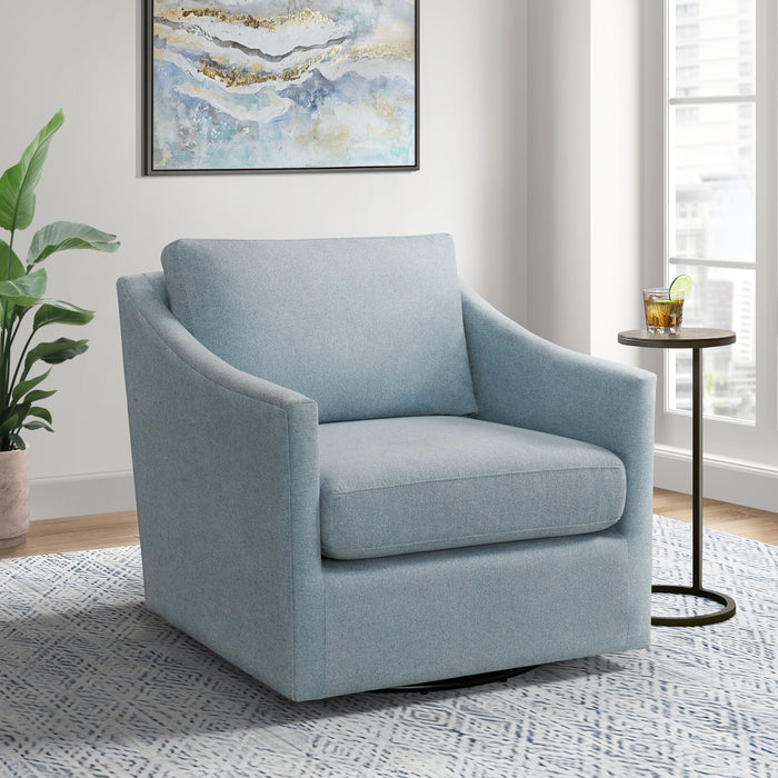 Acacia - Swivel Chair - Freya Light Blue - Stylish Home Furniture