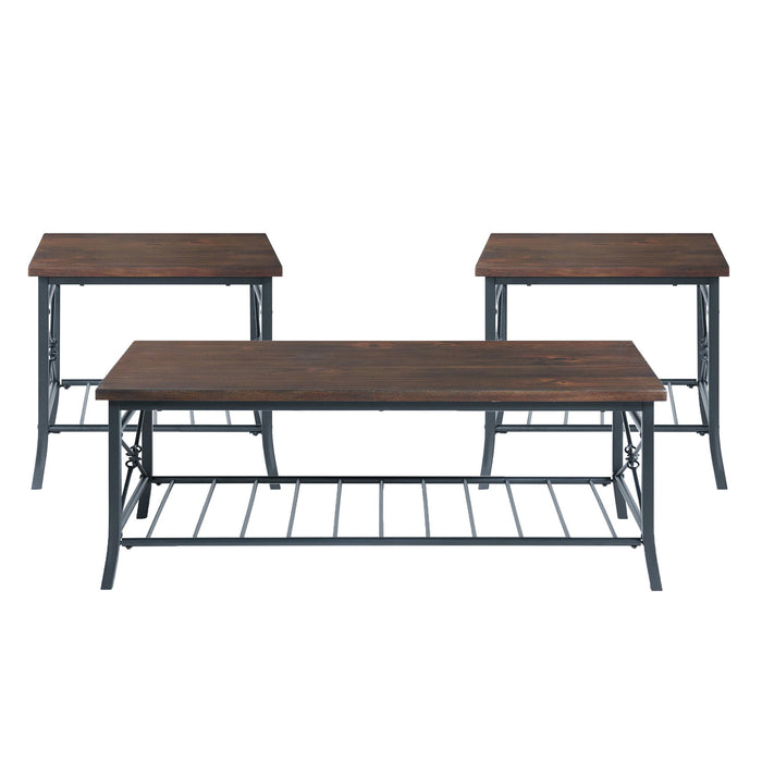 Mica - Three Pack Occasional Set - Brown - Stylish Home Furniture