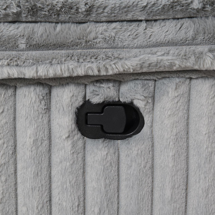 U113 - Corduroy Motion Chair - Gray