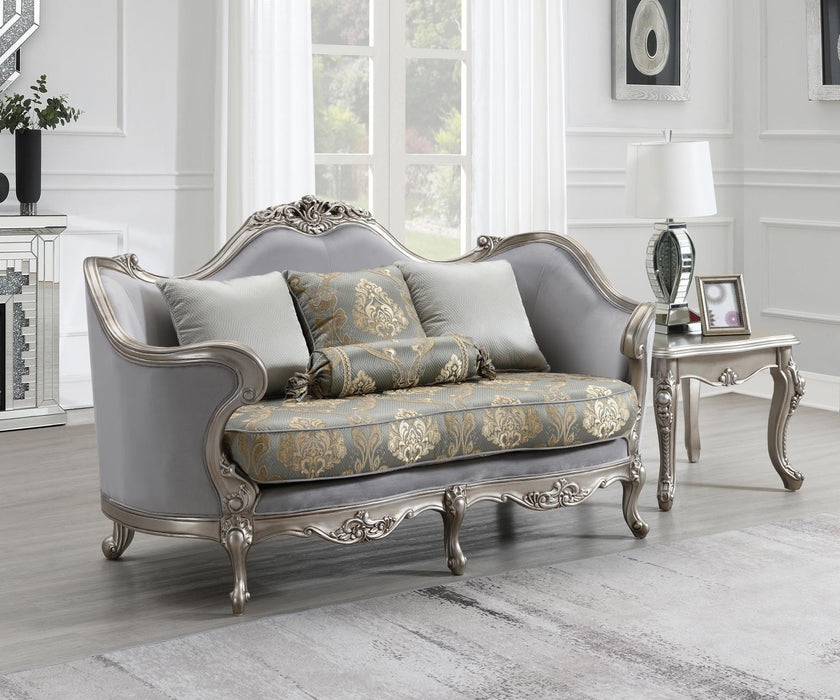 U198 - Traditional Loveseat - Gray