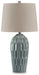 Hadbury - Ceramic Table Lamp (Set of 2) - Pale Blue / Teal - Stylish Home Furniture