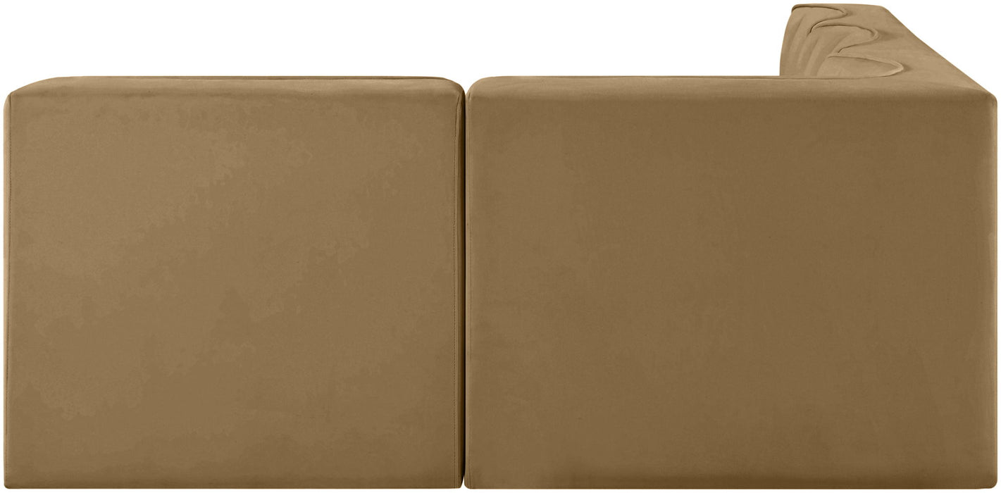 Rummi - Armless Velvet Performance Fabric Upholstered 4 Piece Modular Sectional - Stylish Home Furniture