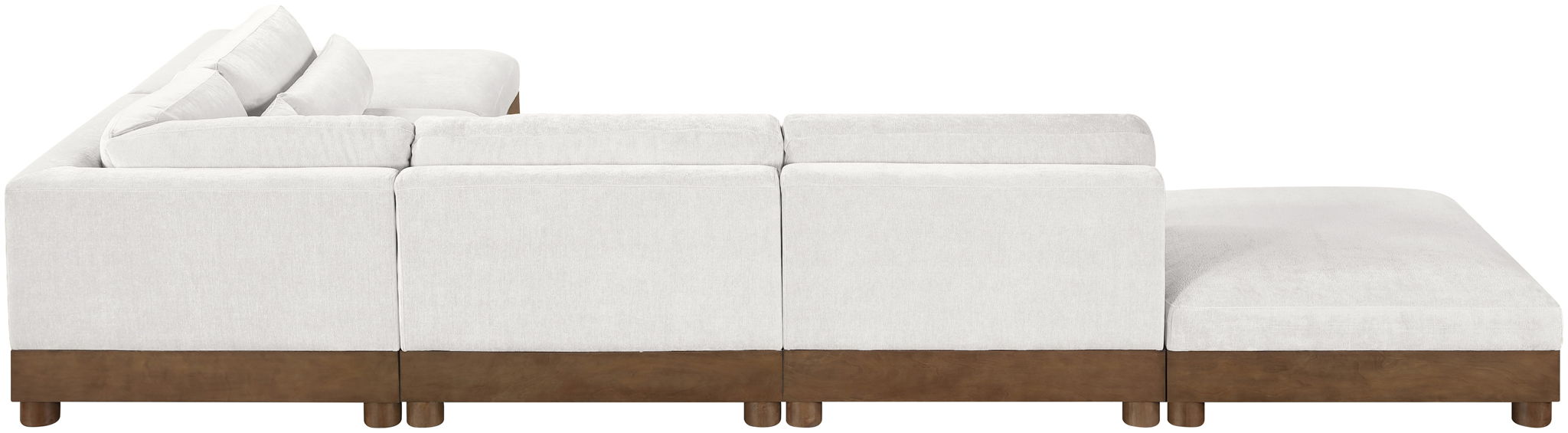 Turin - Chenille Fabric Upholstered Modular Sectional - Cream - Stylish Home Furniture