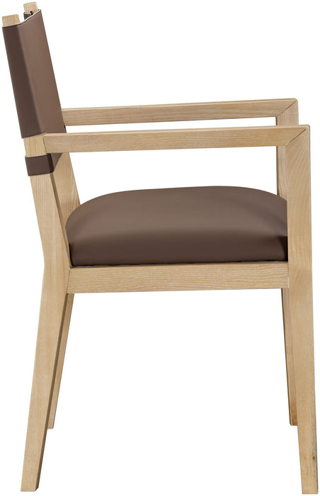 Avon - Vegan Leather Dining Arm Chair