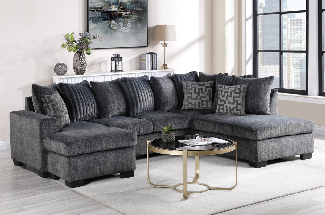 U264 - 3 Piece Sectional - Charcoal
