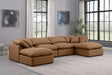 Indulge - Faux Leather 6 Piece Modular Double Chaise Sectional - Stylish Home Furniture