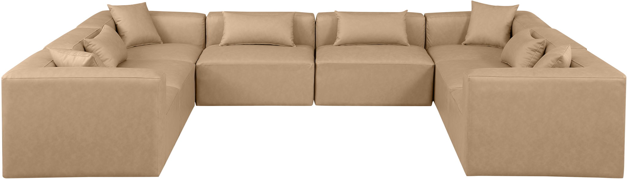 Cube - 8 Piece Modular Sectional - Tan