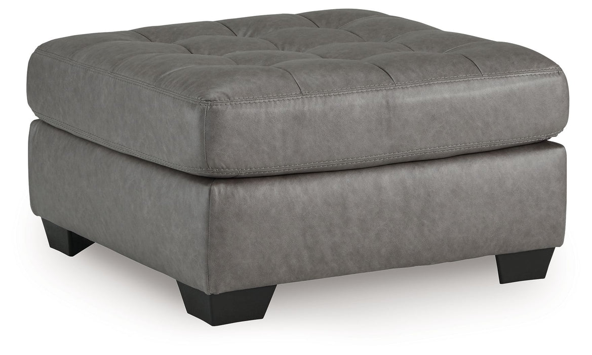 Clairette Court - Oversized Accent Ottoman - Alloy - Stylish Home Furniture