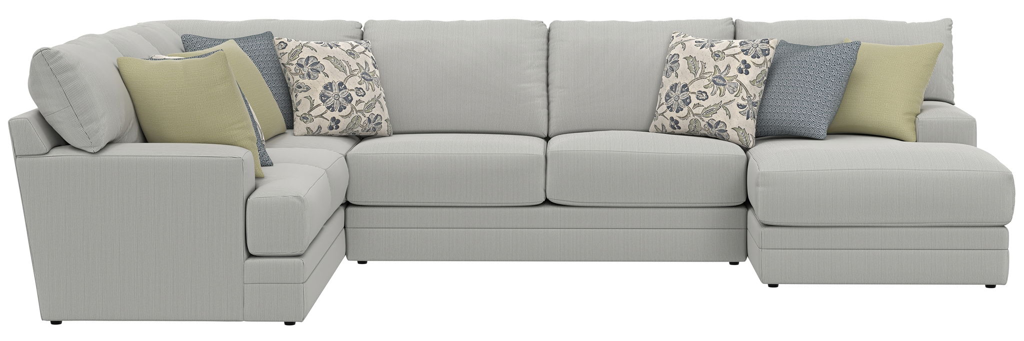 Stockbridge - Sectional With Comfort Coil Seating And 9 Accent Pillows Included - Stylish Home Furniture