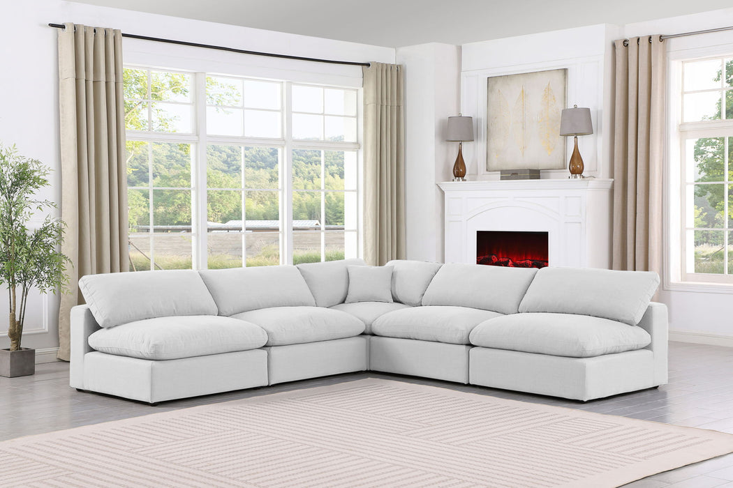 Comfy - 5 Piece Linen Modular Corner Armless Sectional - Stylish Home Furniture