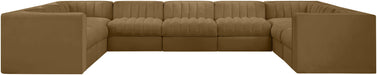 Rummi - Velvet Performance Fabric Upholstered 9 Piece Modular Sectional - Stylish Home Furniture