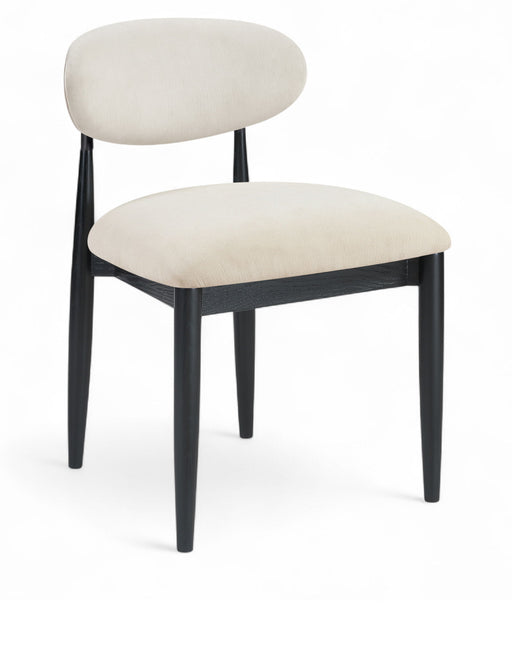 Riccio - Fabric Dining Side Chair (Set of 2) - Black Frame