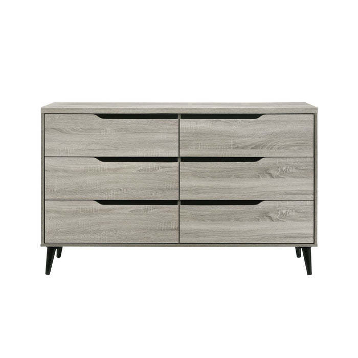 Ernesto - 6-Drawer Dresser With Interlock - Stylish Home Furniture