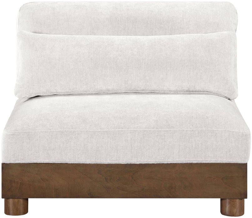 Turin - Chenille Fabric Upholstered Modular Armless Chair - Stylish Home Furniture