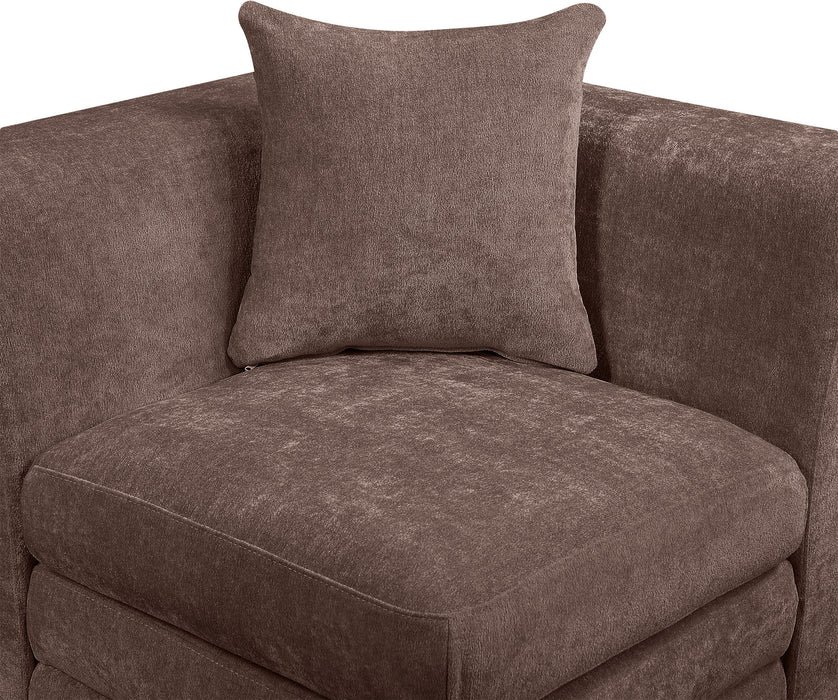 Stellar - Chenille Fabric Upholstered Modular Corner Chair