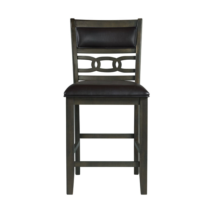 Amherst - Counter Side Chair With PU Cushion (Set of 2) - Gray Finish