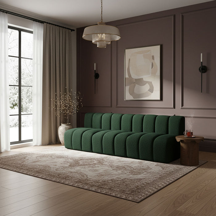 Arc - Boucle Fabric 3 Seats Modular Sofa