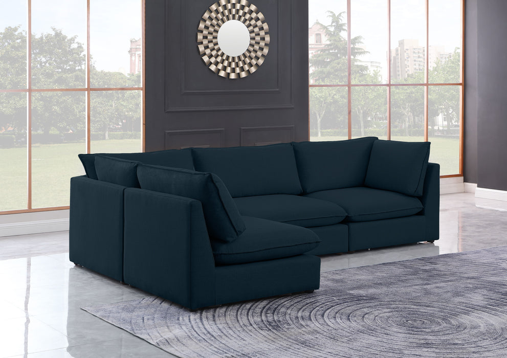 Mackenzie - Modular Sectional 4 Piece - Navy - Fabric