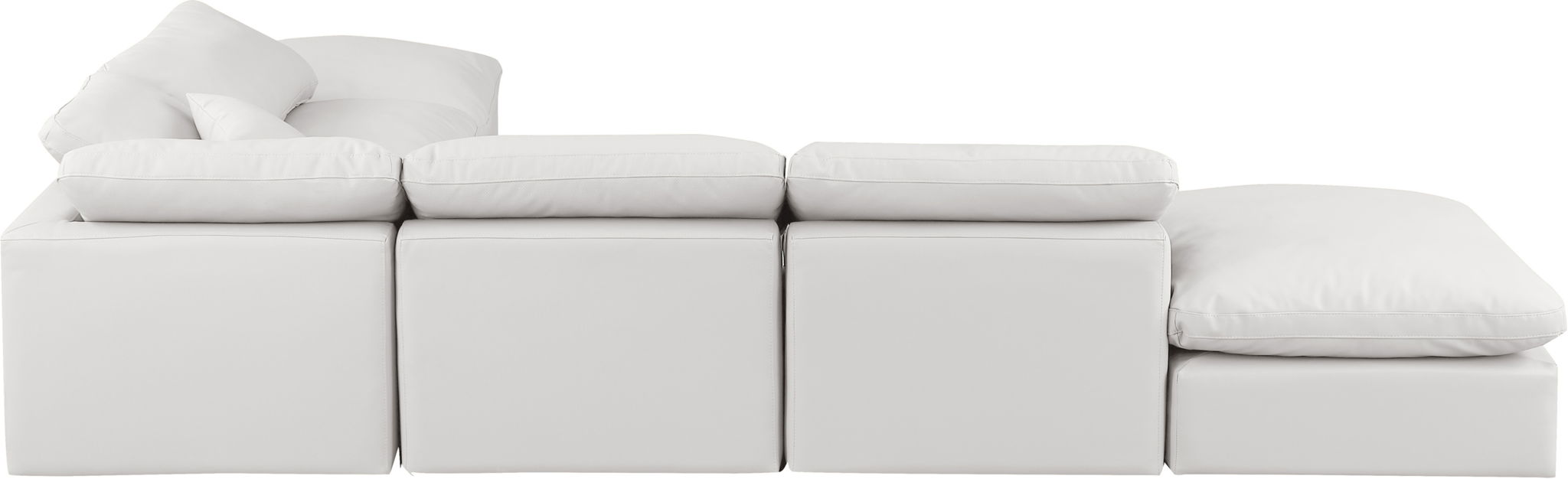 Indulge - Faux Leather 6 Piece Modular Armless Sectional