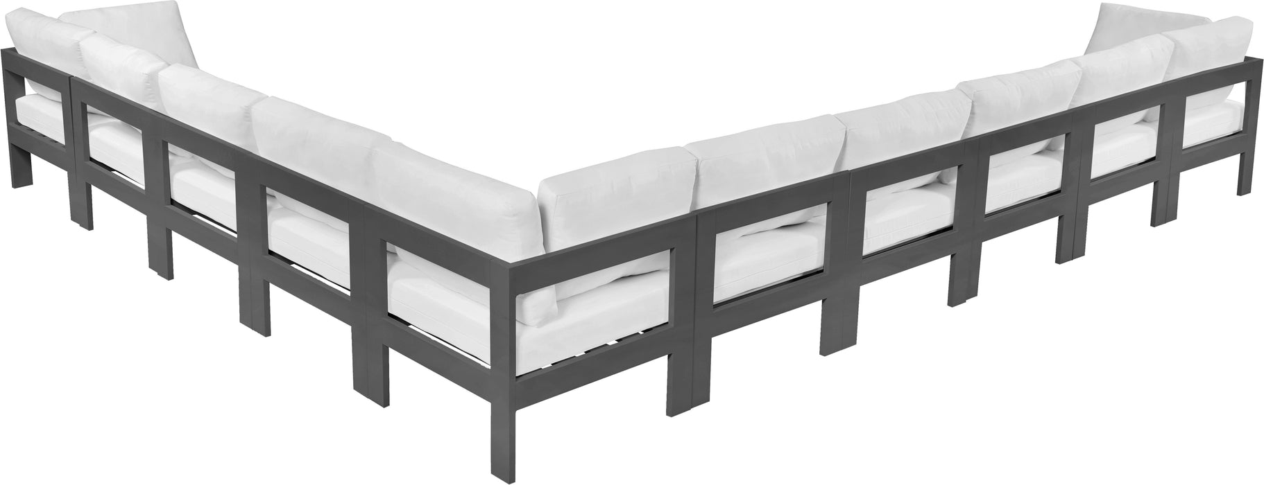 Nizuc - Outdoor Patio Modular Sectional 10 Piece - White