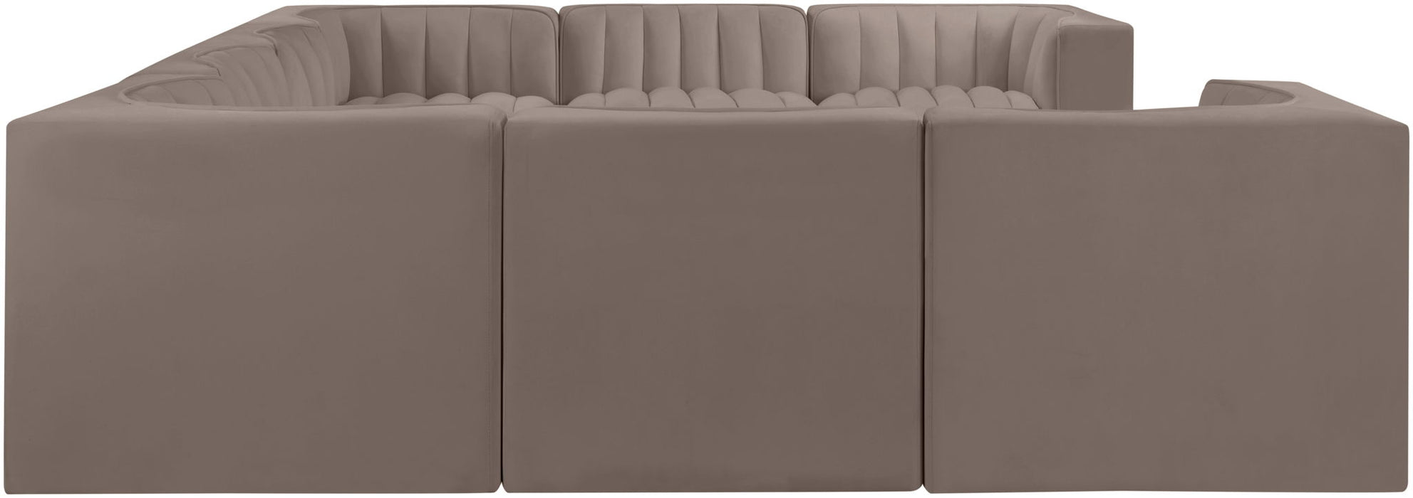 Rummi - Velvet Performance Fabric Upholstered Modular Sectional - Stylish Home Furniture