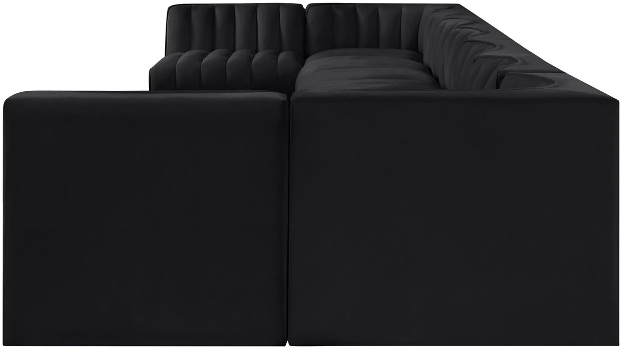 Rummi - Armless Velvet Performance Fabric Upholstered 9 Piece Modular Sectional - Stylish Home Furniture