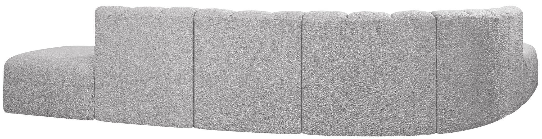 Arc - Boucle Fabric 7 Piece Corner Modular Sofa