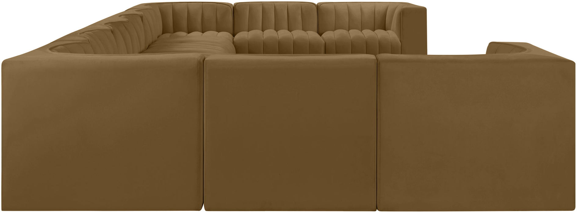 Rummi - Velvet Performance Fabric Upholstered 10 Piece Modular Sectional - Stylish Home Furniture