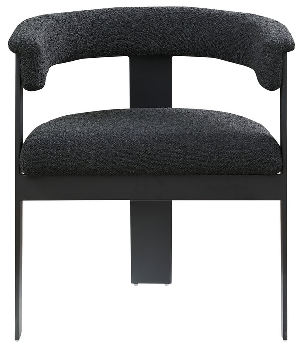 Romeo - Boucle Dining Chair With Black Base (Set of 2)