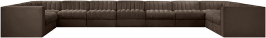 Rummi - Velvet Performance Fabric Upholstered 11 Piece Modular Sectional - Stylish Home Furniture