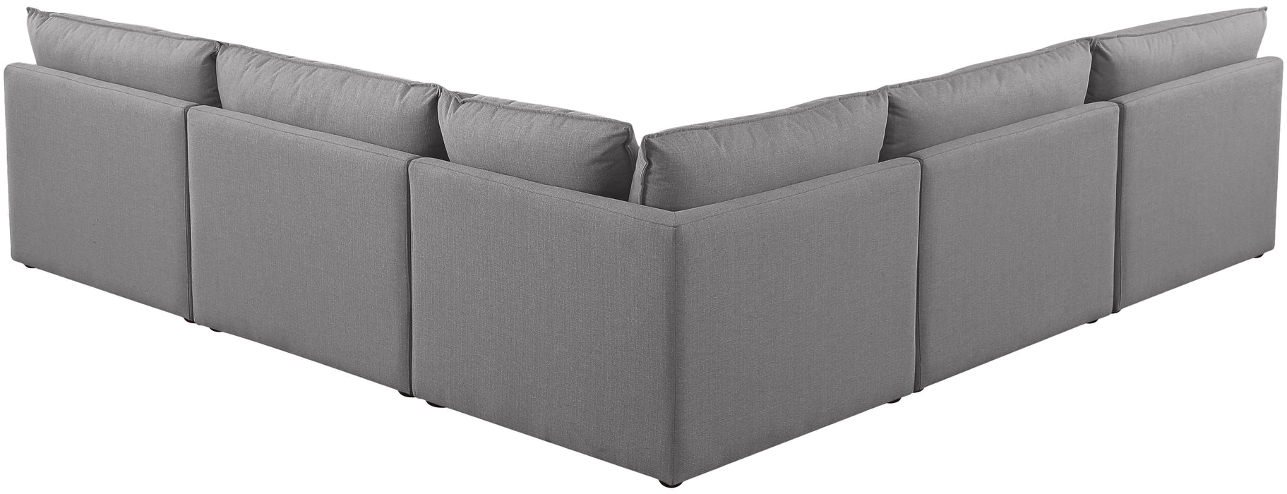 Mackenzie - Modular Sectional 5 Piece - Gray - Fabric - Modern & Contemporary