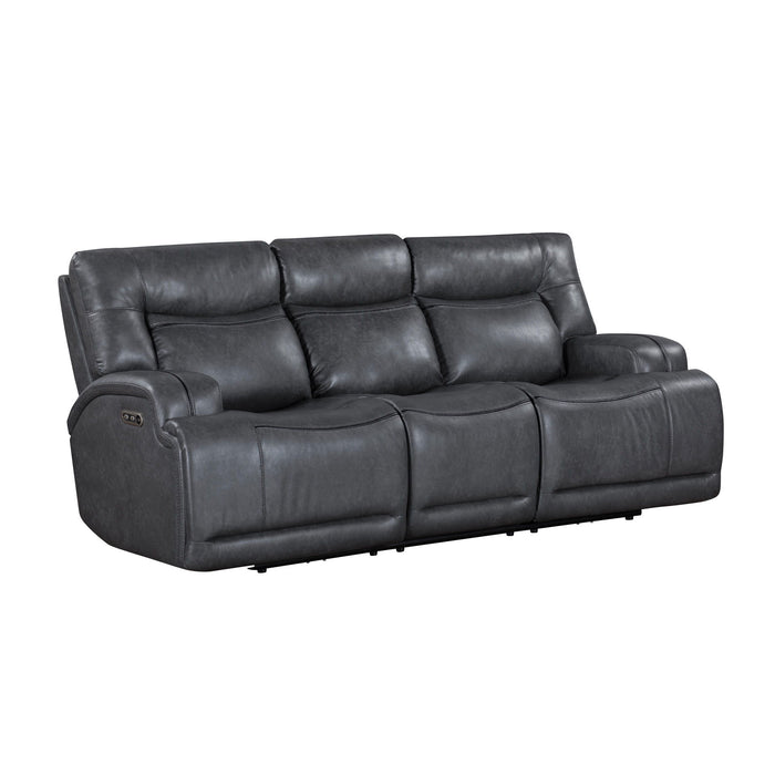 Titan - Sofa With Power Headrest & Footrest - Gray