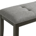 Everdeen - Bench With Gray Fabric and Nail Heads - Charcoal - Stylish Home Furniture