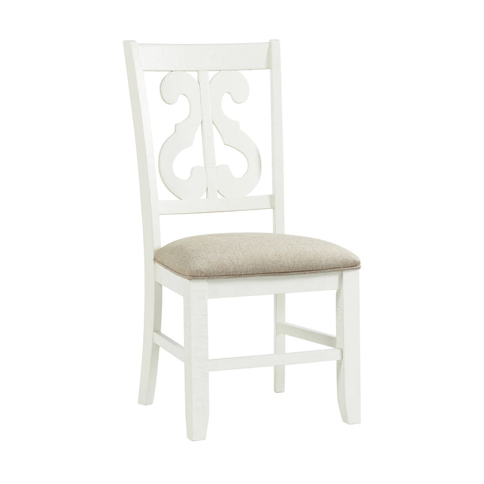 Stone - Wooden Swirl Back Side Chair (Set of 2) - Stylish Home Furniture