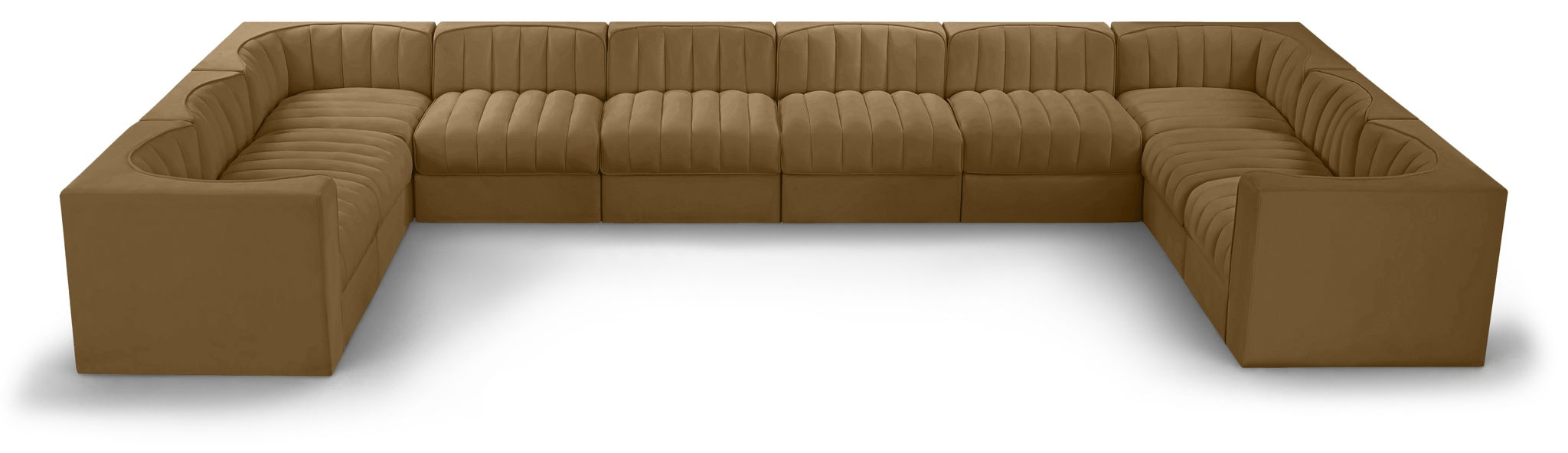 Rummi - Velvet Performance Fabric Upholstered 10 Piece Modular Sectional - Stylish Home Furniture