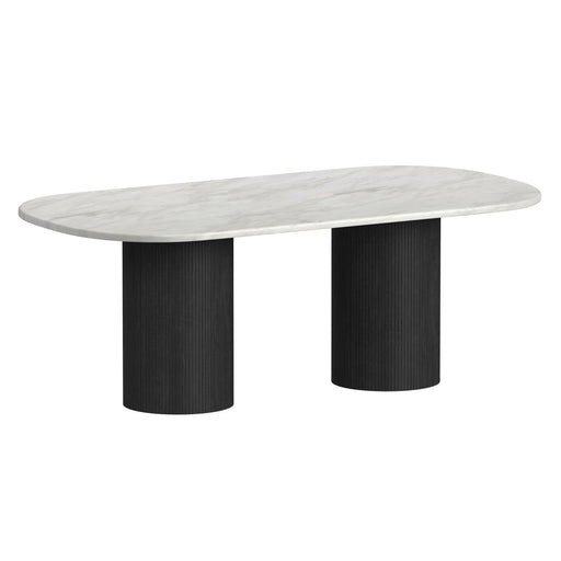 Sylvie - Oval Dining Table With Faux Marble Top - Stylish Home Furniture