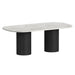 Sylvie - Oval Dining Table With Faux Marble Top - Stylish Home Furniture