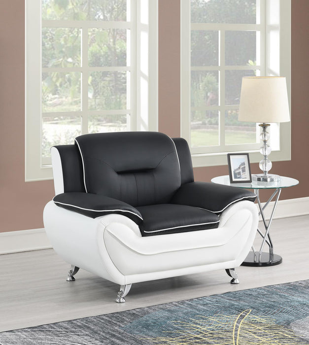 U487 - Faux Leather Chair - Black