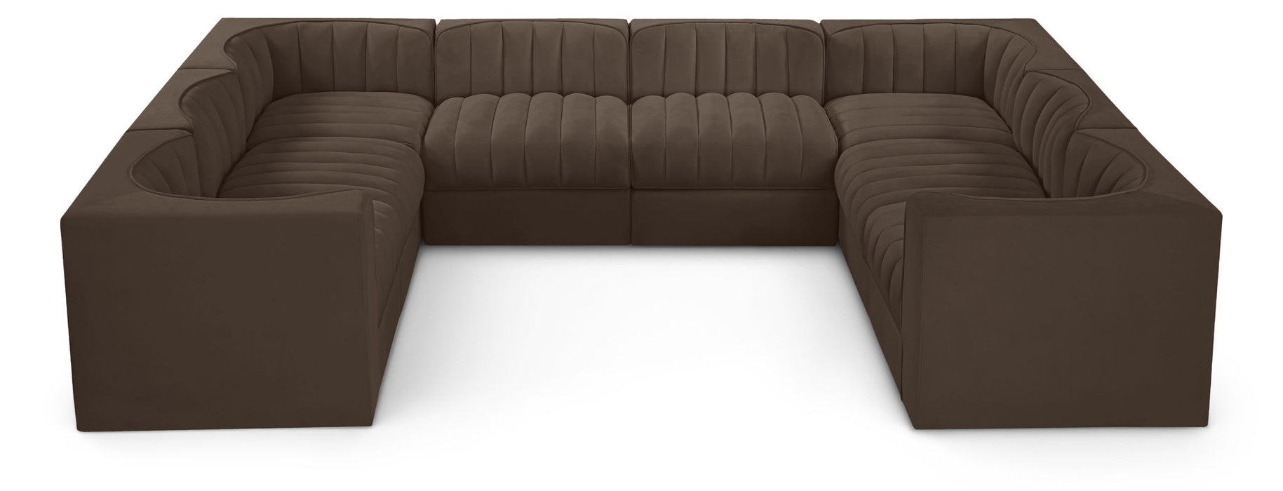 Rummi - Velvet Performance Fabric Upholstered Modular Sectional - Stylish Home Furniture