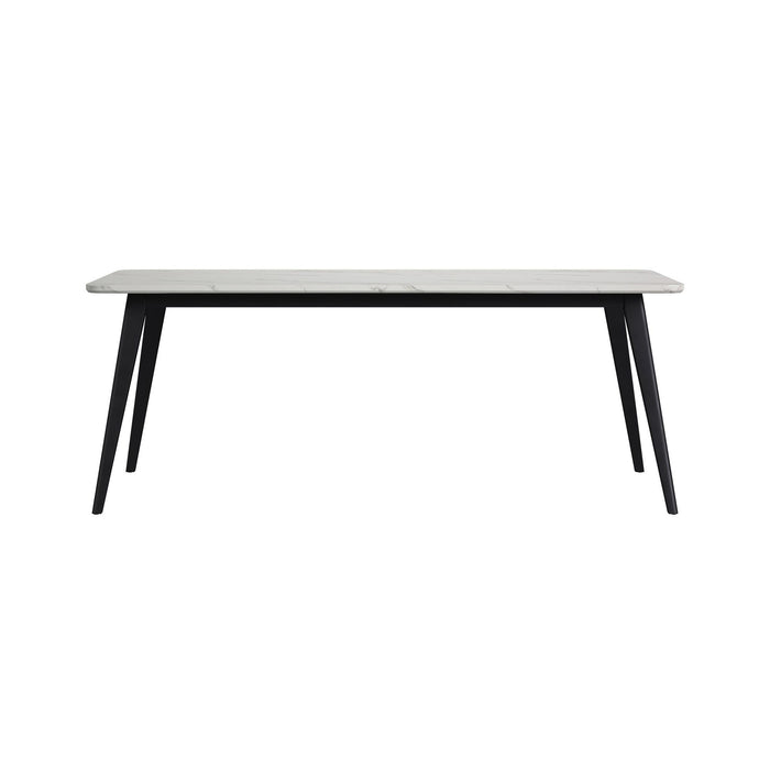 Marlene - Dining Table With White Faux Marble Top - White - Stylish Home Furniture