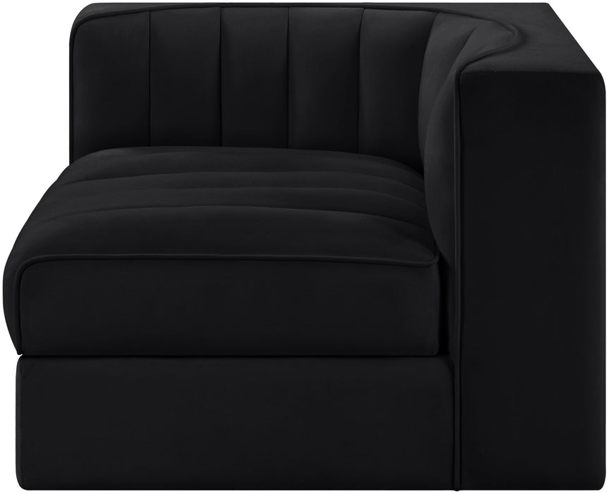 Rummi - Velvet Performance Fabric Upholstered Modular Corner Chair - Stylish Home Furniture